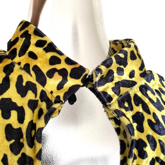 Fashion Nova leopard body suit suede yellow - Picture 4 of 5